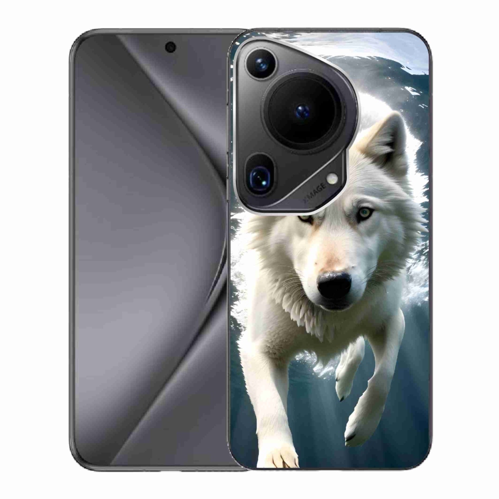 Zselés borítás mmCase a Huawei Pura 70 Ultra készülékhez - fehér farkas