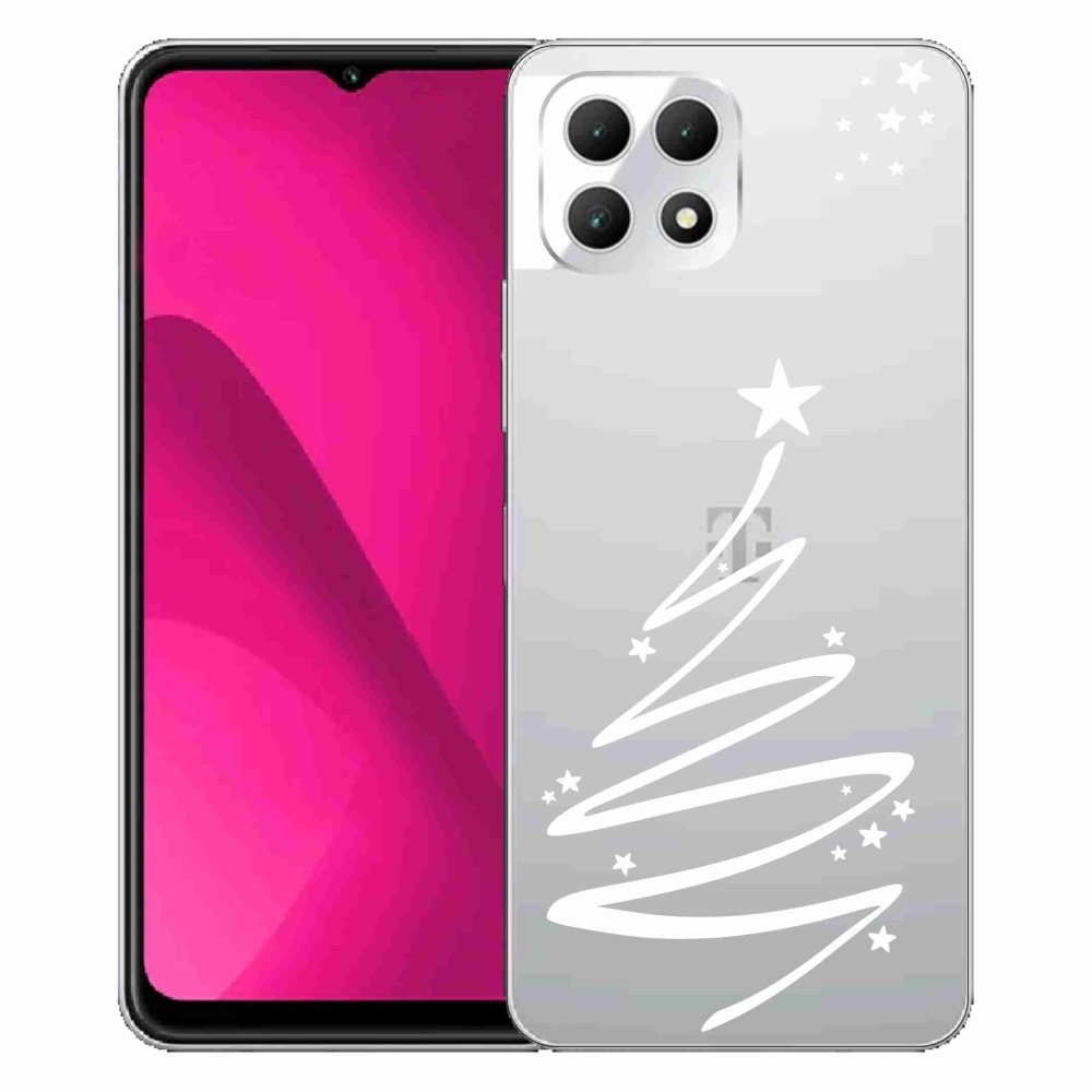 Gél borító mmCase a T-Mobile T Phone 2 készülékhez - fehér fa átlátszó háttéren