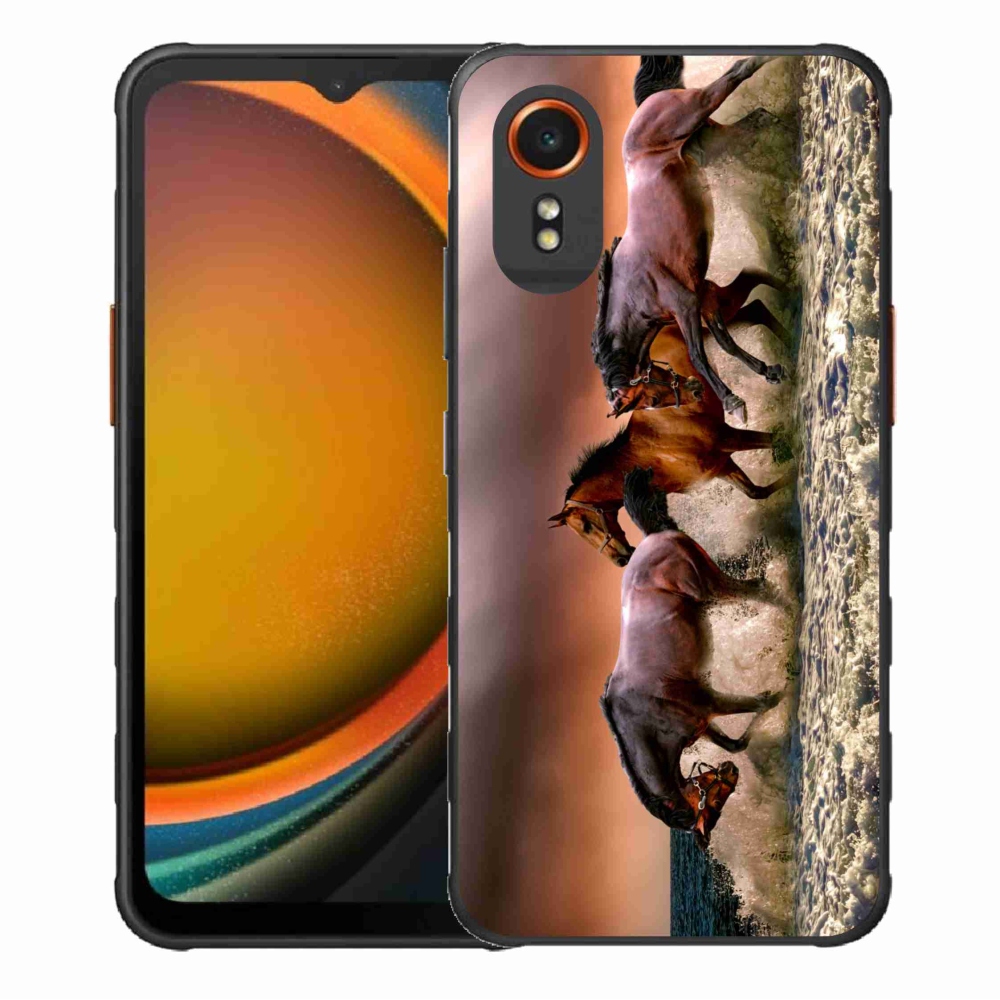 Gél tok mmCase a Samsung Galaxy Xcover 7 készülékhez - lovak 1