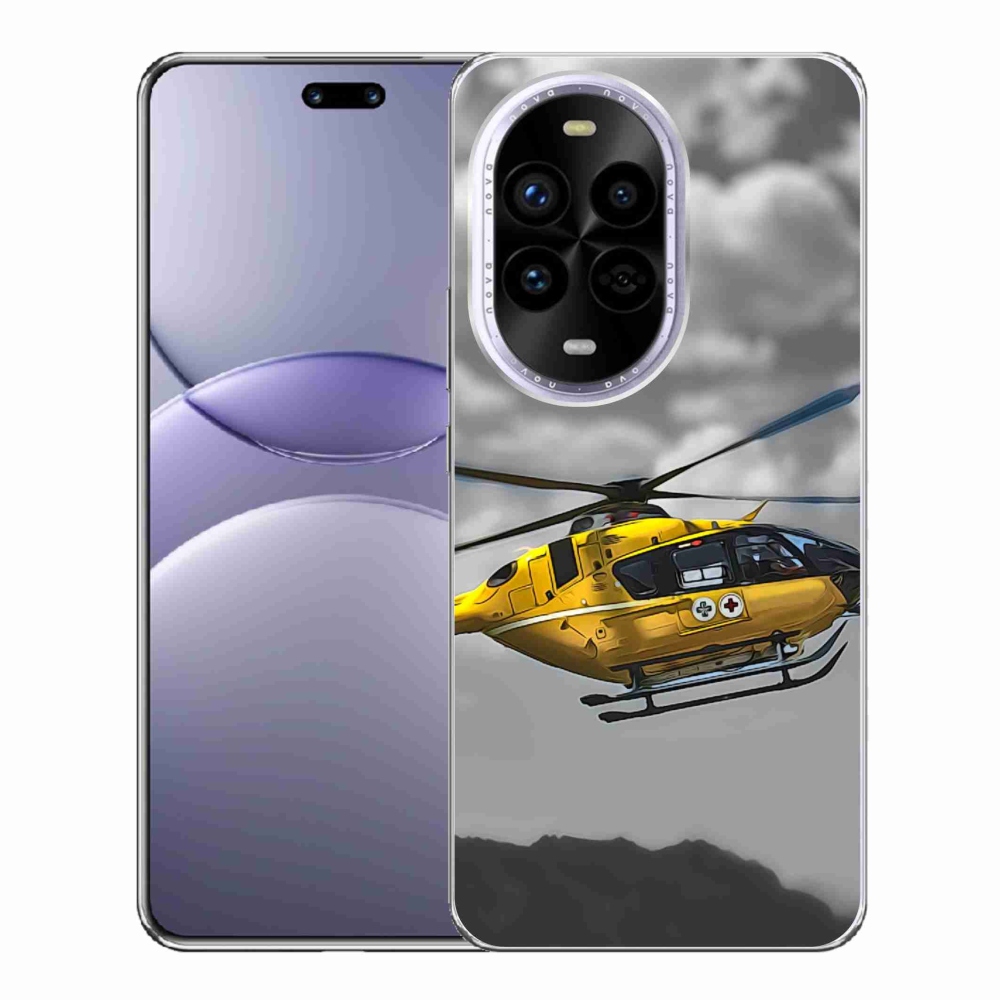 Gél borítás mmCase a Huawei Nova 13 Pro 5G - sárga helikopteren