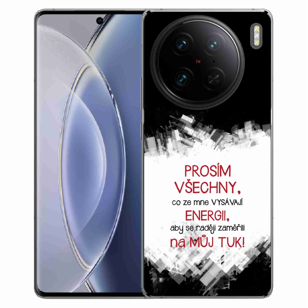Gél borító mmCase a Vivo X90 Pro készülékhez - vicces szöveg 1 piros