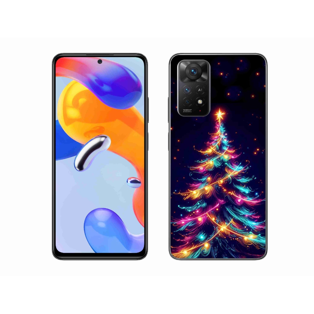 Gél borítás mmCase a Xiaomi Redmi Note 11 Pro 4G/5G-hez - neon karácsonyfa