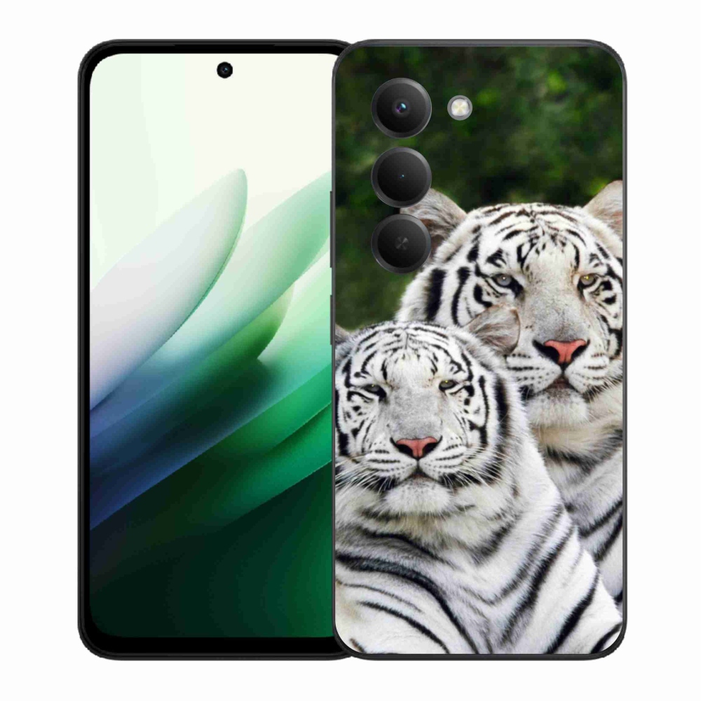 Gél borítás mmCase a Xiaomi Redmi 15 5G-hez - fehér tigrisek