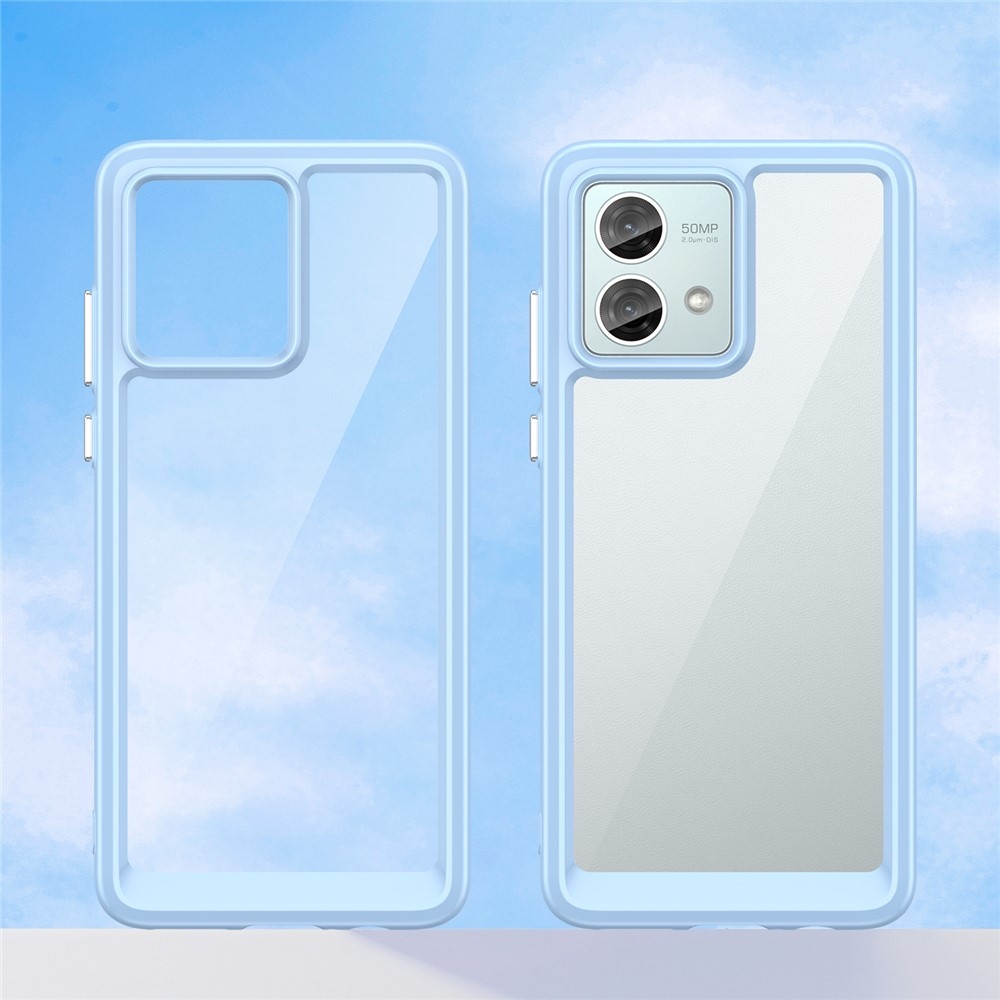 Zselés tok kemény hátlappal Motorola Moto G84 5G - kék