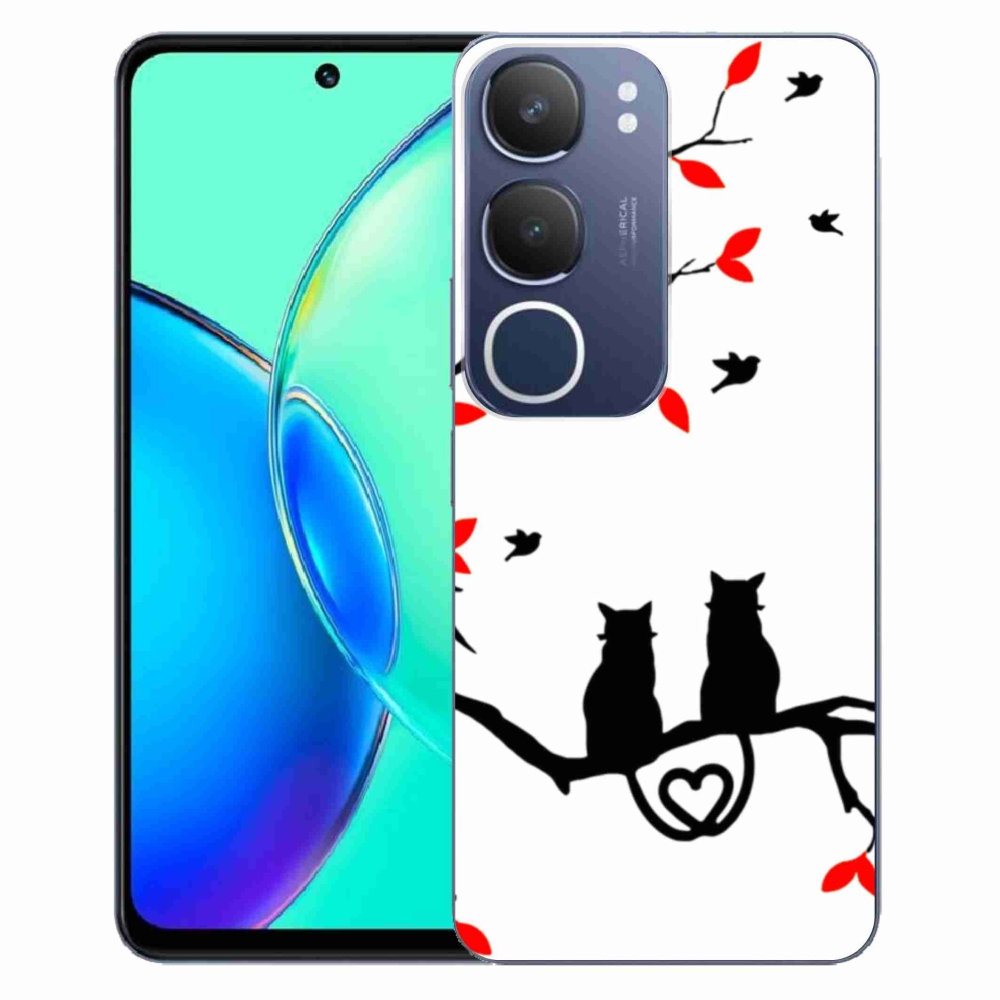 Gél borítás mmCase a Vivo Y19s készülékhez - macska szeretet