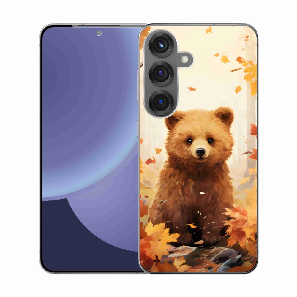 Zselés borítás mmCase Samsung Galaxy S25 készülékhez - medve az erdőben
