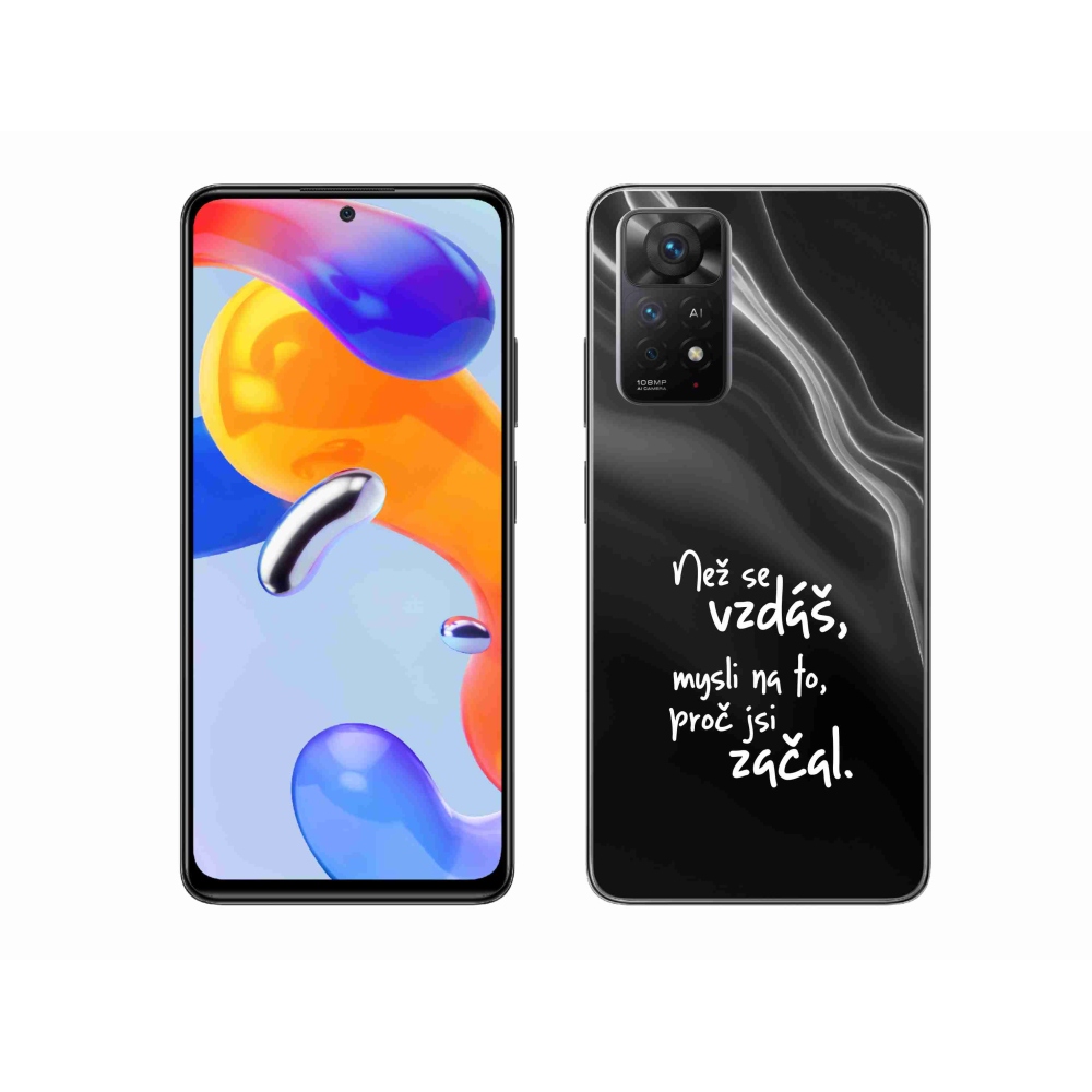 Gél borítás mmCase a Xiaomi Redmi Note 11 Pro 4G/5G - idézet 2 fekete háttérrel