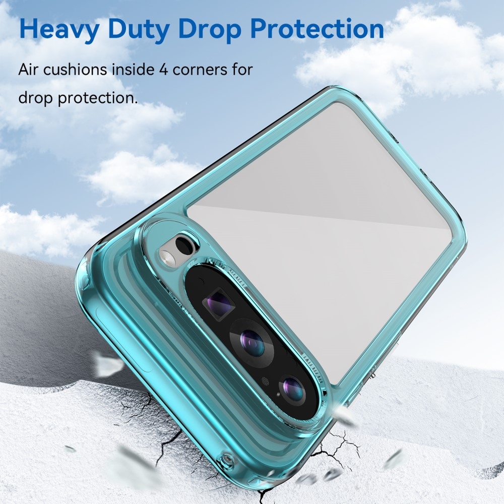 Gél tok fix hátlappal a Google Pixel 9/9 Pro készülékhez - világoskék színben