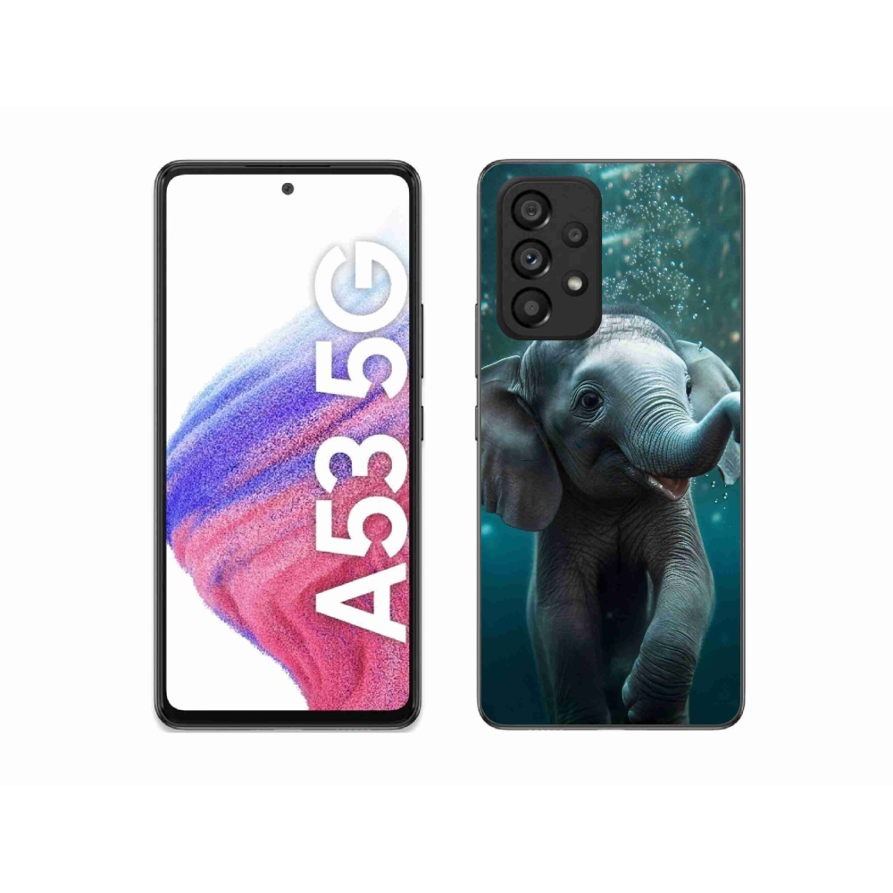 Zselés borítás mmCase Samsung Galaxy A53 5G - elefánt a víz alatt