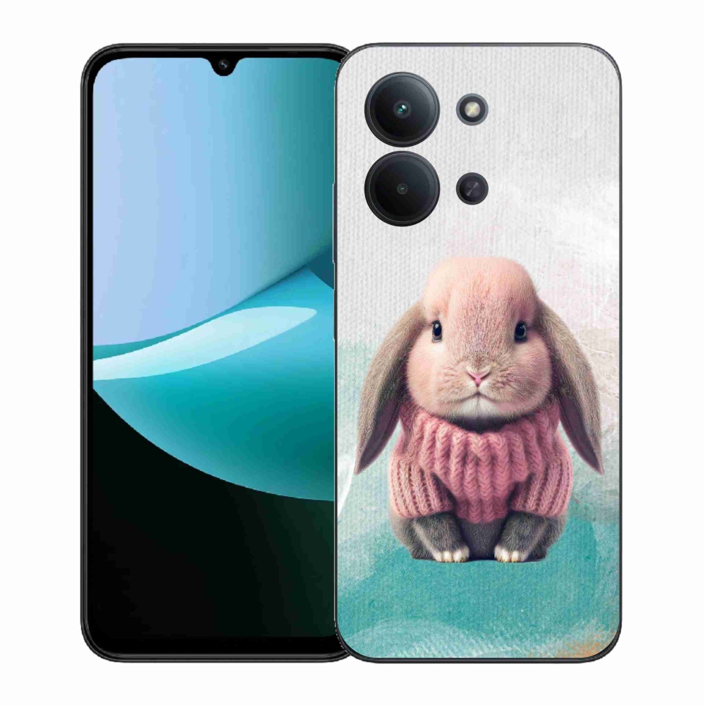 Gél borítás mmCase a Xiaomi Redmi 15C 4G (171mm)/Poco C85 4G (171mm) - nyúl pulóverben