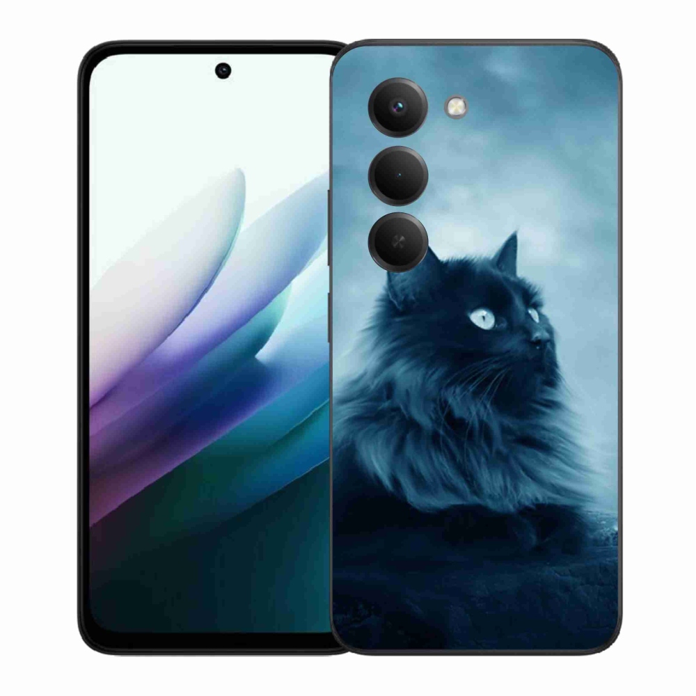 Gél borítás mmCase a Xiaomi Redmi 15 4G/5G (171mm) - fekete macska 1