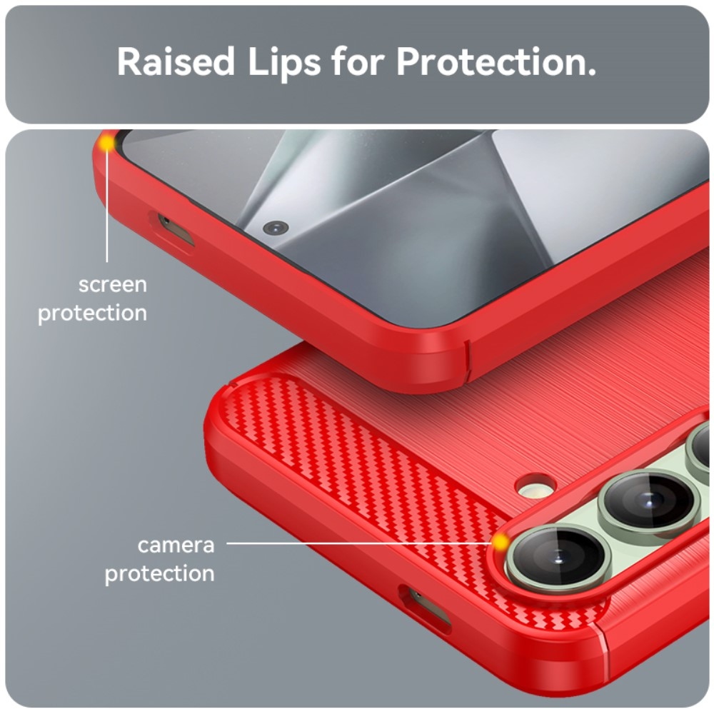 Szénálló zselés tok Samsung Galaxy S24 FE készülékhez - piros