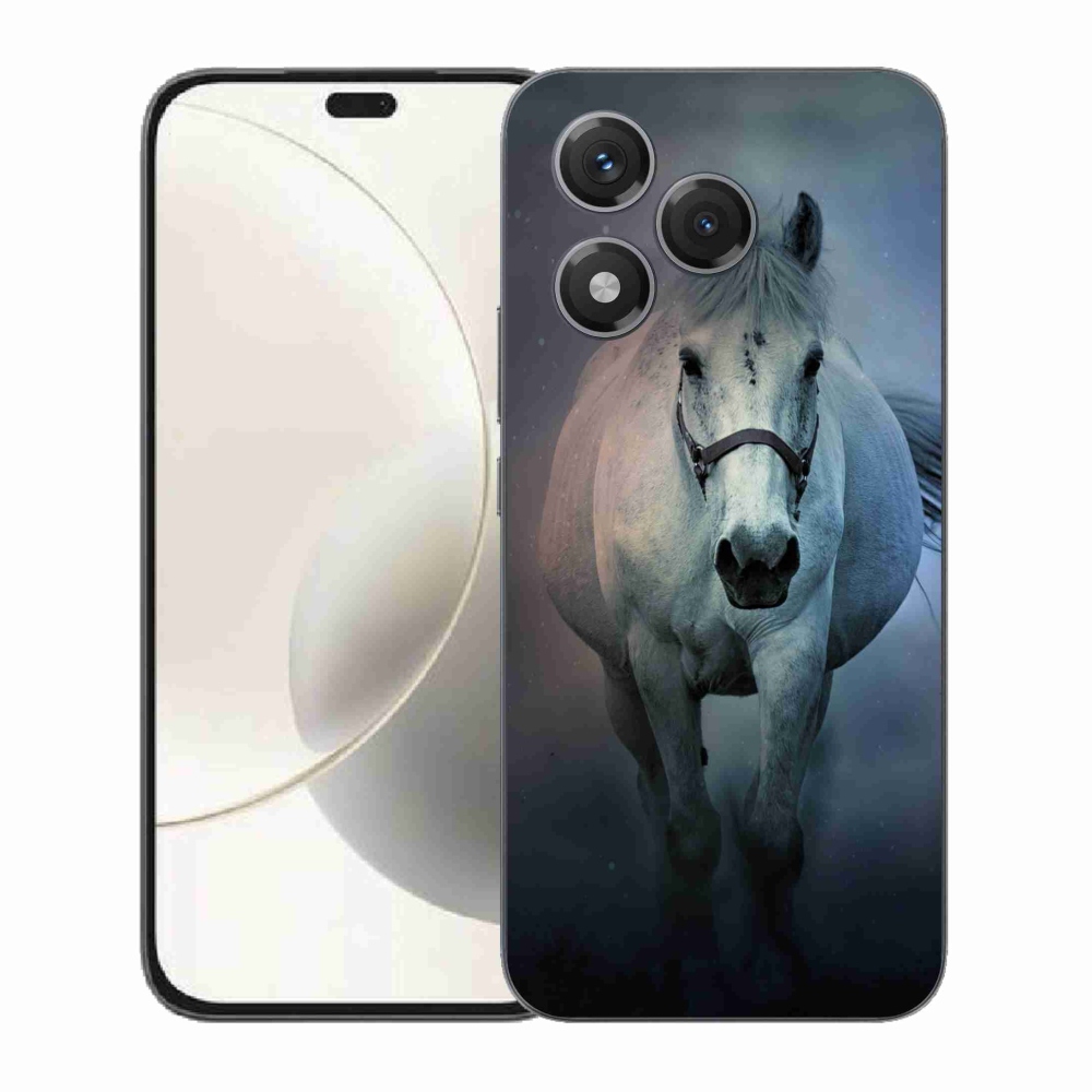 Zselés borítás mmCase a Honor 400 Lite-hoz - futó fehér ló