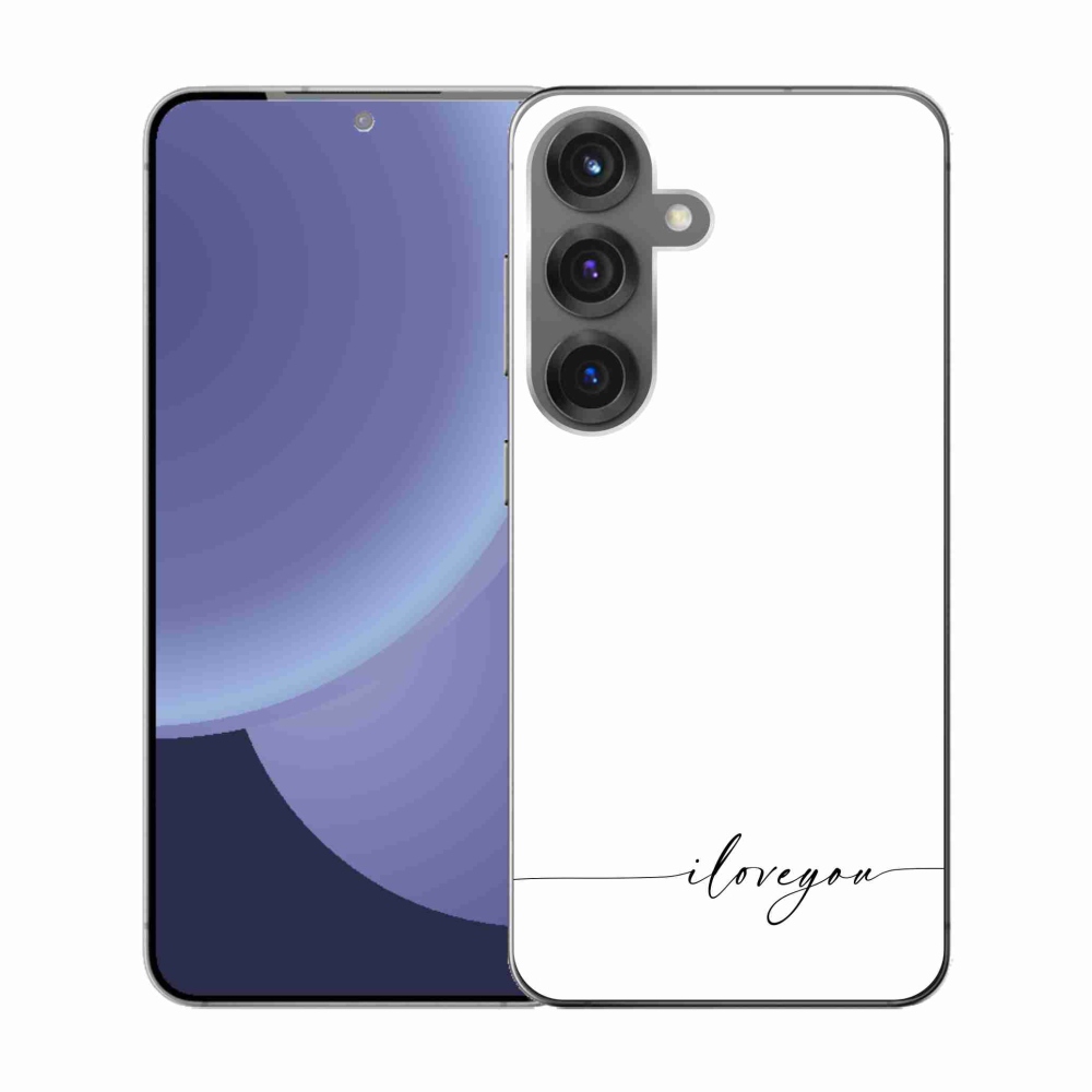 Gél borítás mmCase Samsung Galaxy S25 - I love you fehér háttérrel