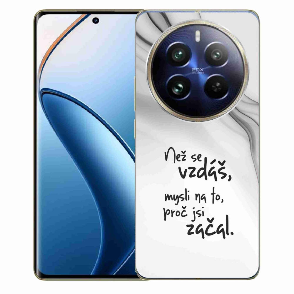 Gél borítás mmCase a Realme 12 Pro 5G/12 Pro+ 5G - idézet 2 fehér háttérrel