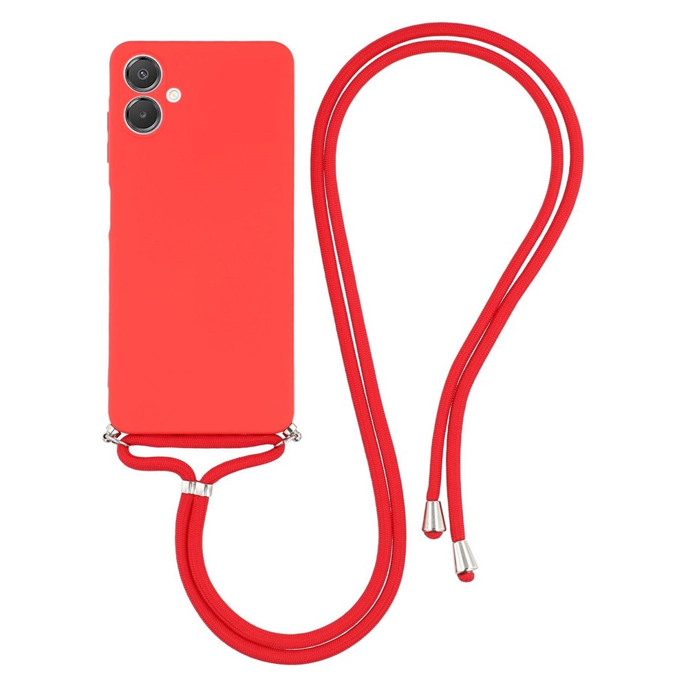Bélés zselés tok húzózsinórral Samsung Galaxy A07 4G - piros
