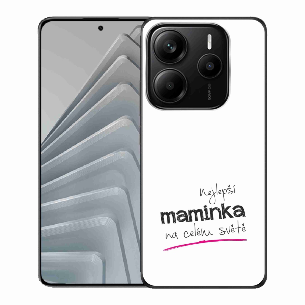 Gél borító mmCase a Xiaomi Redmi Note 14 5G - legjobb anya 4 fehér háttérrel