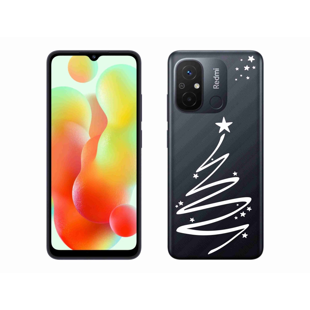 Gél borító mmCase a Xiaomi Redmi 12C-hez - fehér fa átlátszó háttéren