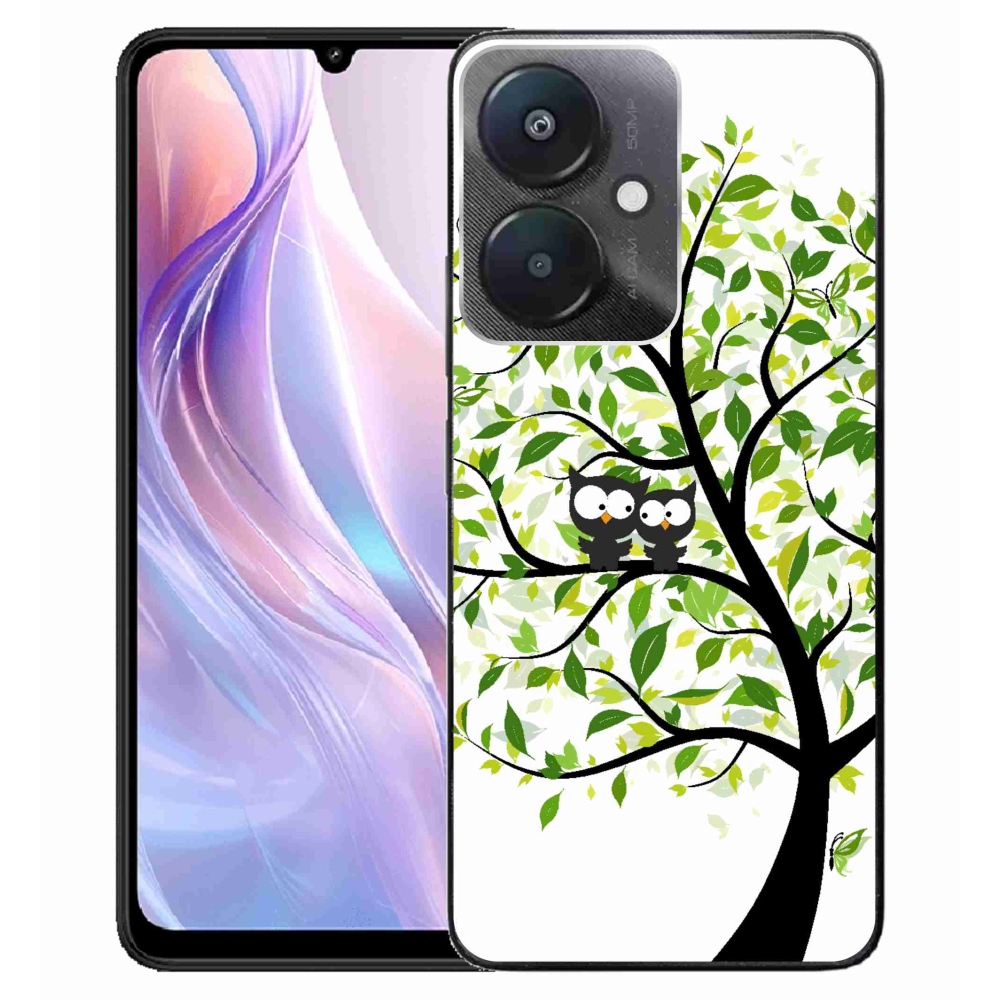 Gél borító mmCase a Xiaomi Redmi 13C 5G számára - baglyok a fán