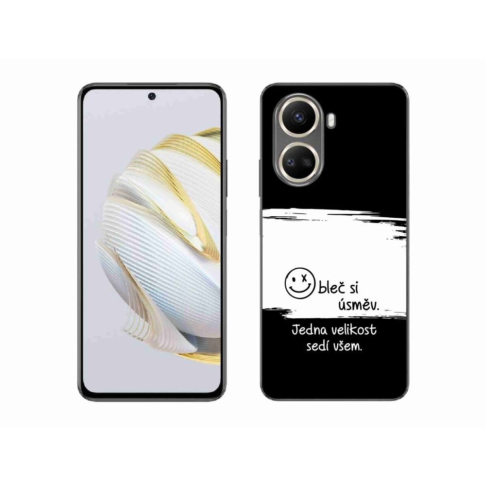 Gél borító mmCase a Huawei Nova 10 SE-hez - vicces szöveg 8 fehér és fekete háttérrel