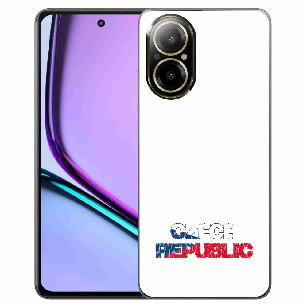 Gél borító mmCase a Realme C67 készülékhez - Csehország fehér háttér