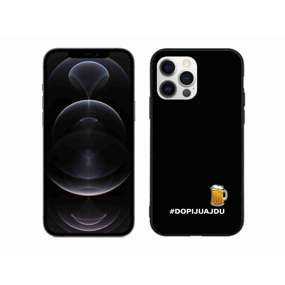 Gél borítás mmCase iPhone 12 Pro Max készülékhez - sör motívum 1 fekete háttér