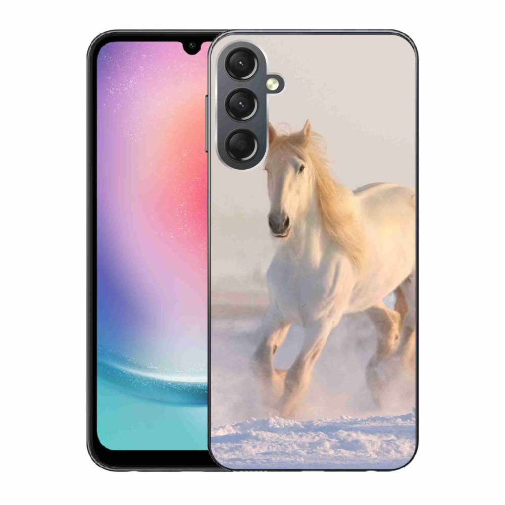 Gél tok mmCase Samsung Galaxy A24 készülékhez - ló a hóban