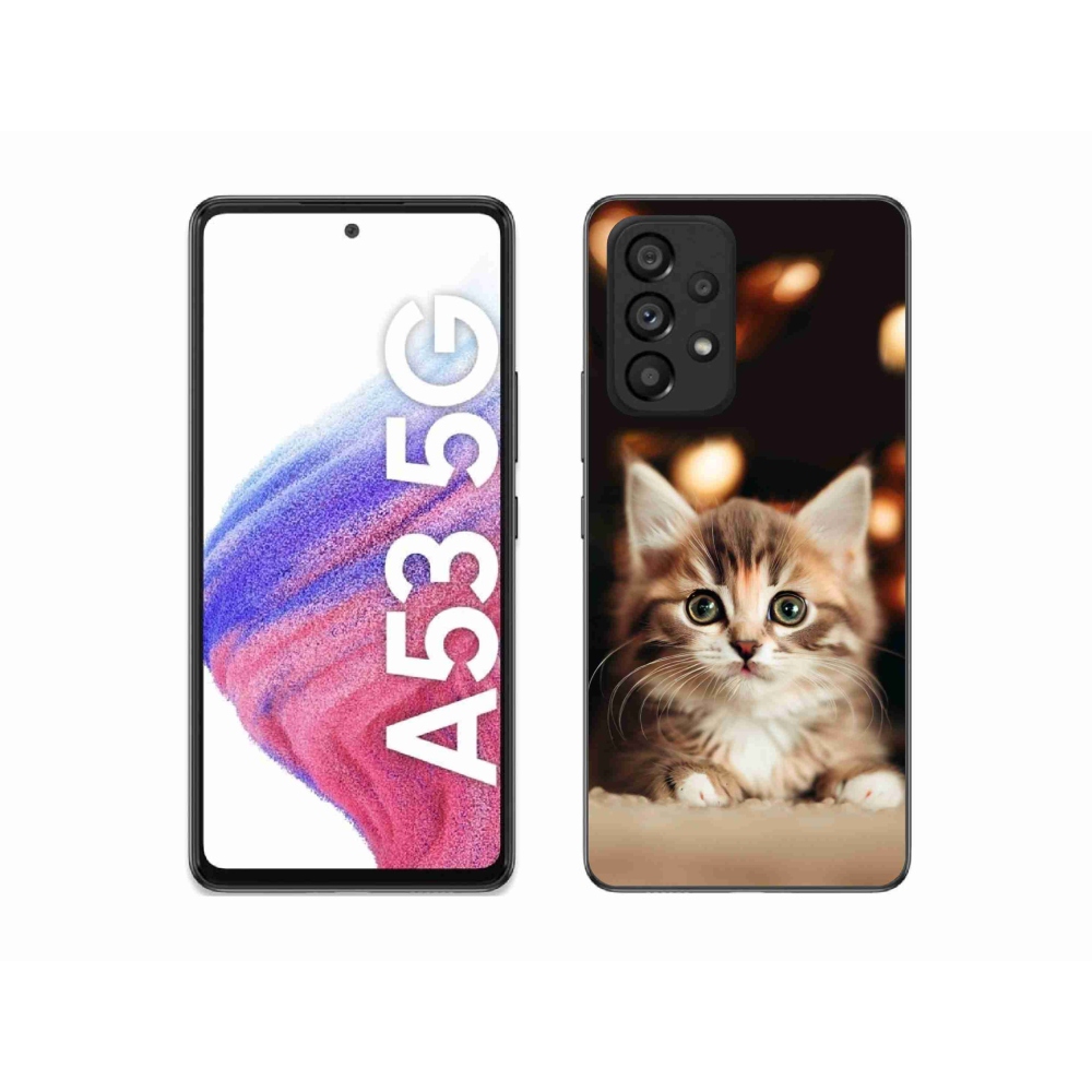 Gél borítás mmCase Samsung Galaxy A53 5G - aranyos cica 2