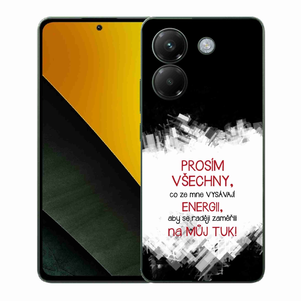 Gél borító mmCase a Xiaomi Poco M7 Pro 5G-hez - vicces szöveg 1 piros