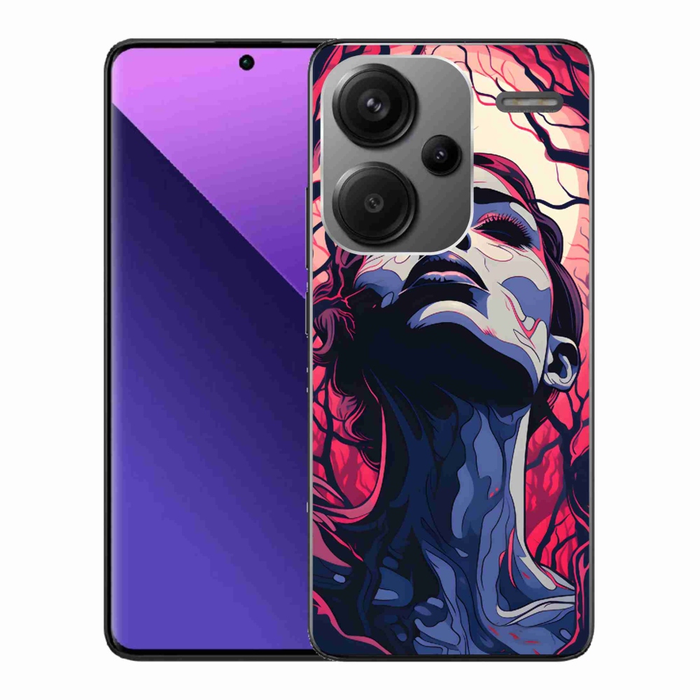 Gél borítás mmCase a Xiaomi Redmi Note 13 Pro+ 5G számára - absztrakt arc