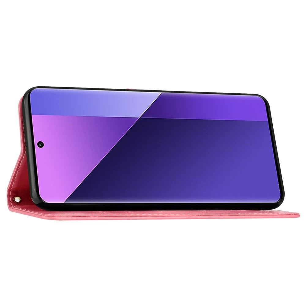 Virágok könyv tok Motorola Moto G85 5G - rózsaszín