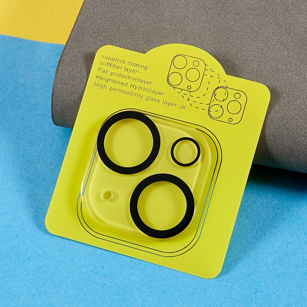 Kamera lencse üveg az iPhone 14/14 Plus készülékhez - fekete gyűrűk