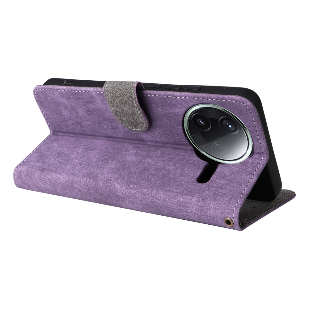 RFID könyvtáska a Xiaomi Poco F7 Pro 5G/Poco F7 Ultra 5G készülékhez - lila