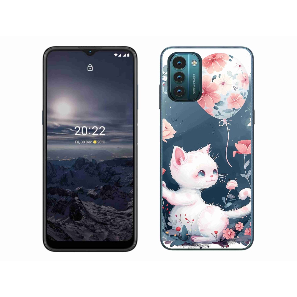 Zselés borítás mmCase a Nokia G11/G21 készülékhez - cica lufival