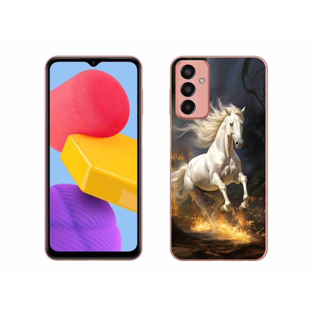 Zselés borítás mmCase Samsung Galaxy M13 - fehér ló 2