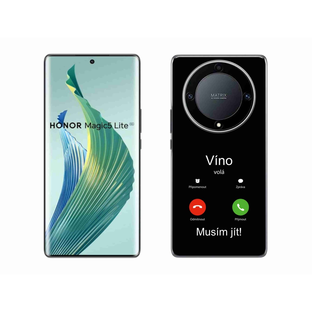 Gél borítás mmCase a Honor Magic 5 Lite 5G-n - bor hívja a fekete hátteret