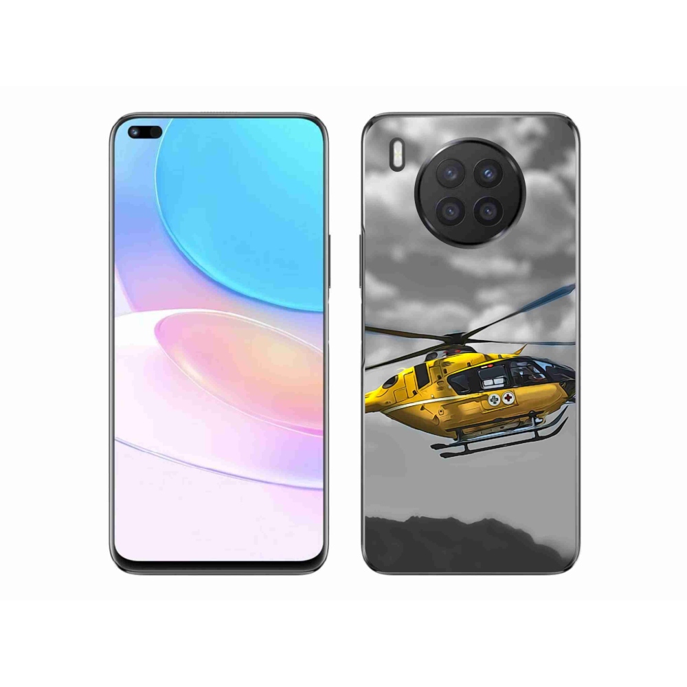 Gél borítás mmCase a Huawei Nova 8i számára - sárga helikopter