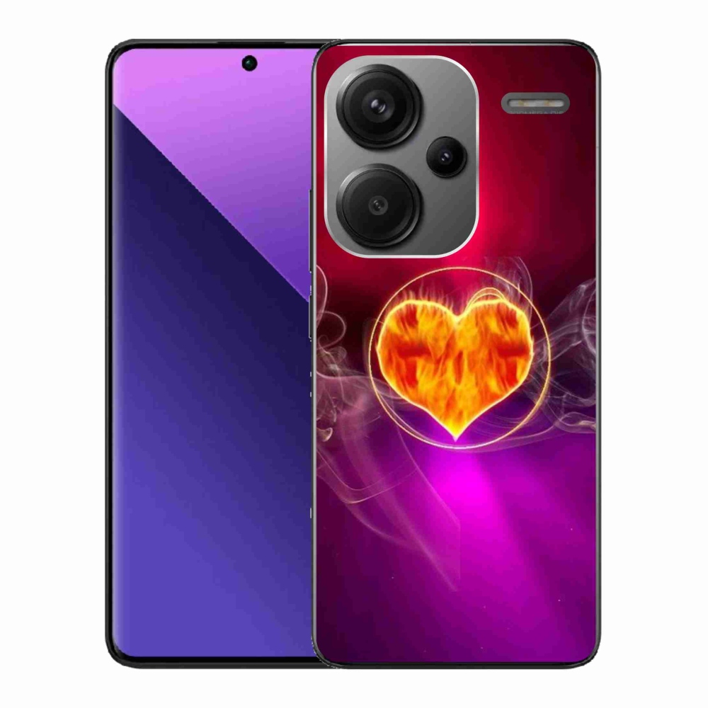 Gél borítás mmCase a Xiaomi Redmi Note 13 Pro+ 5G számára - tüzes szív