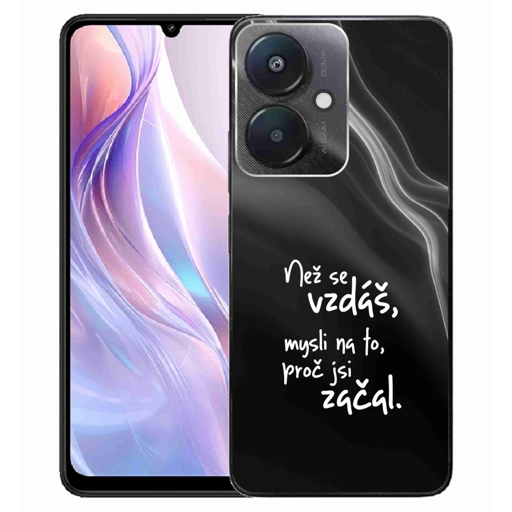 Gél borító mmCase a Xiaomi Redmi 13C 5G - idézet 2 fekete háttérrel