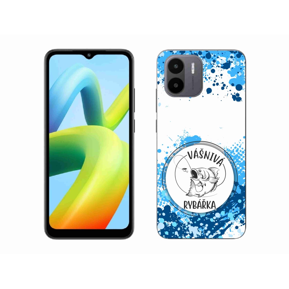 Gél borító mmCase a Xiaomi Redmi A1-hez - szenvedélyes halász fehér háttérrel