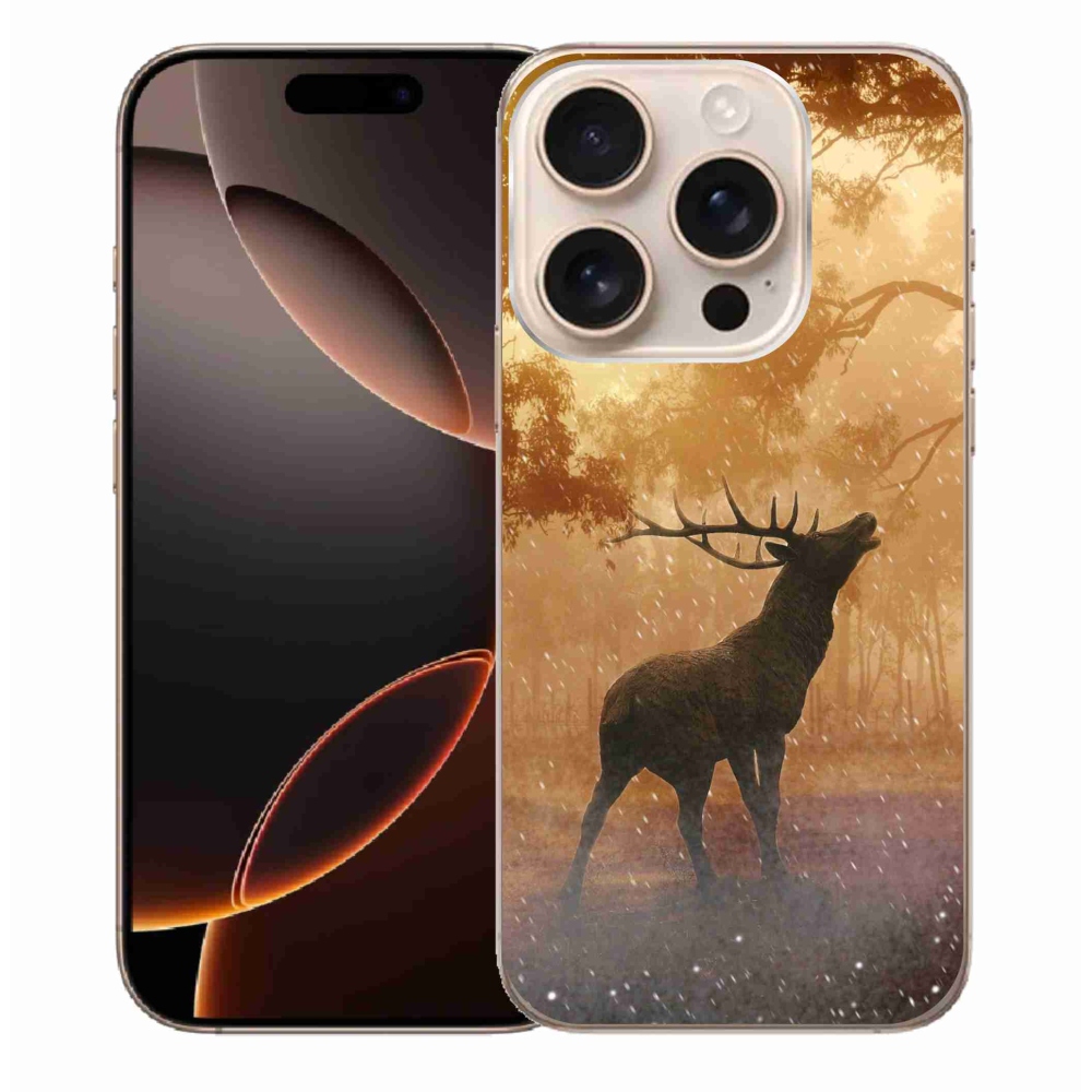 Zselés borítás mmCase iPhone 16 Pro Max készülékhez - szarvas a vadászaton
