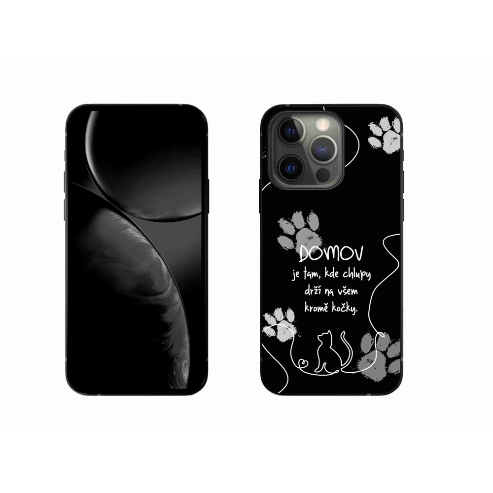 Gél borítás mmCase iPhone 13 Pro 6.1 készülékhez - macska motívum fekete háttérrel