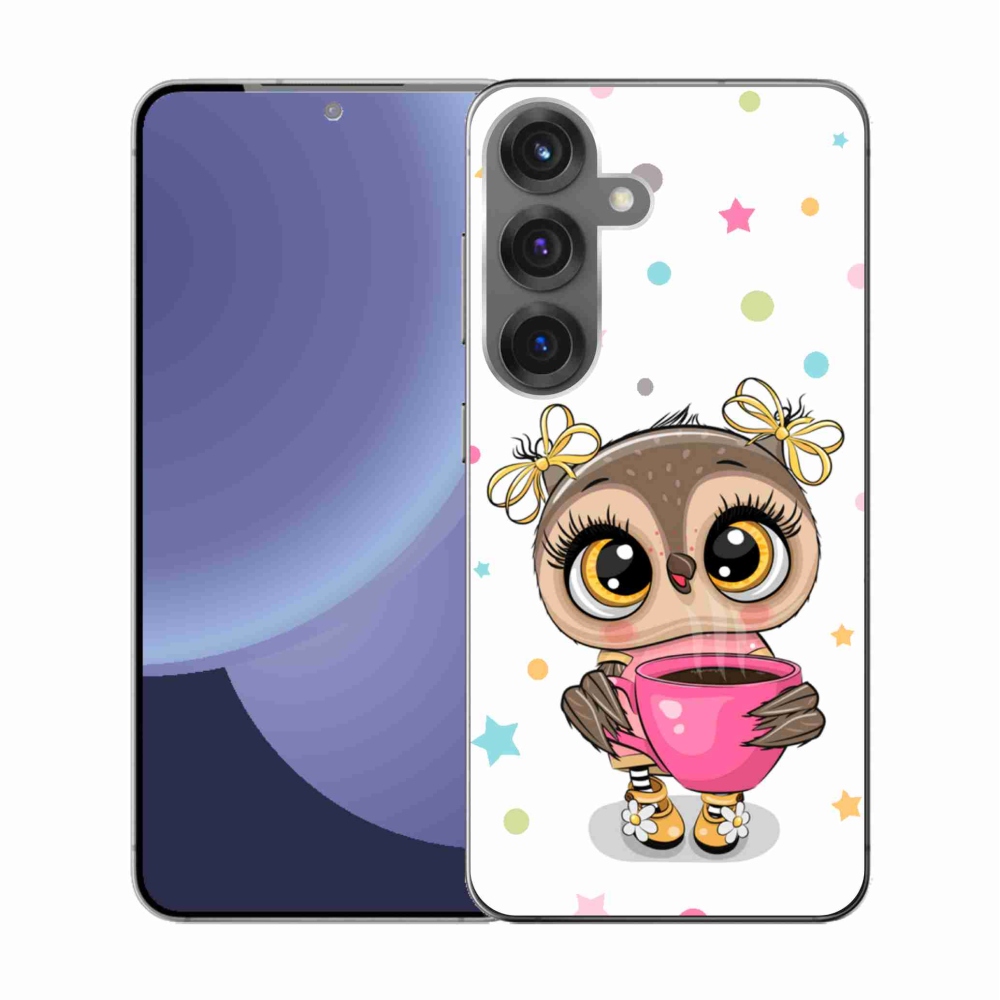 Gél borítás mmCase Samsung Galaxy S25 készülékhez - rajzfilm bagoly