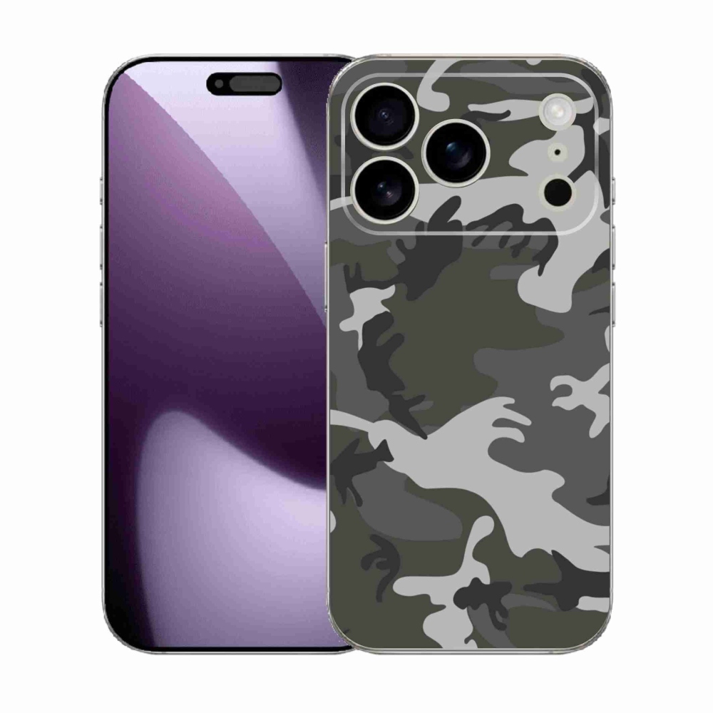 Zselés borítás mmCase iPhone 17 Pro készülékhez - terepszínű minta