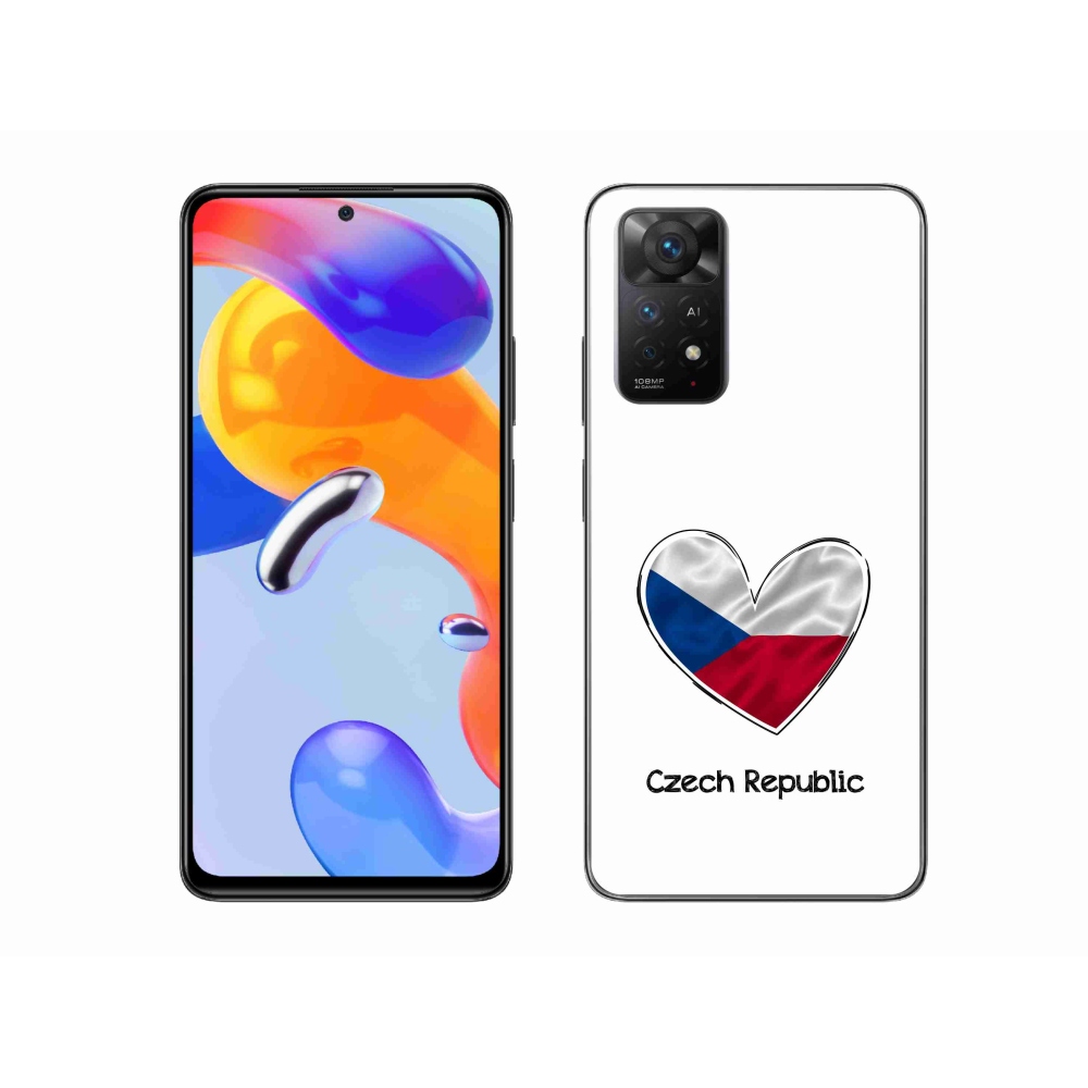 Gél borítás mmCase a Xiaomi Redmi Note 11 Pro 4G/5G számára - szív zászló fehér háttérrel