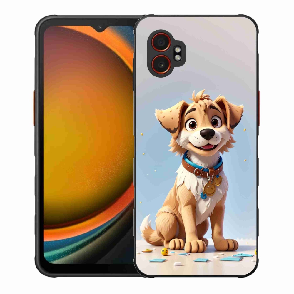 Gél borítás mmCase Samsung Galaxy Xcover 7 Pro készülékhez - rajzfilm kölyökkutya