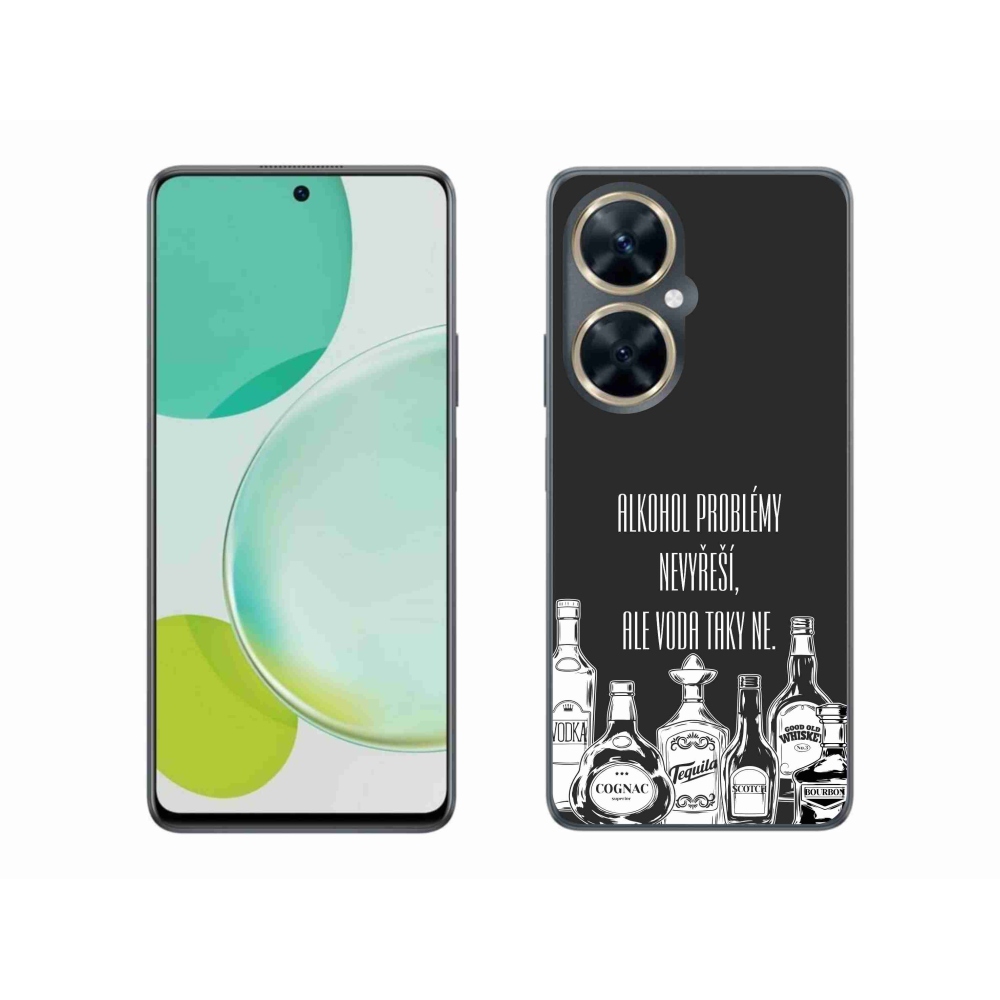 Gél borító mmCase a Huawei Nova 11i készülékhez - vicces szöveg fekete háttérrel