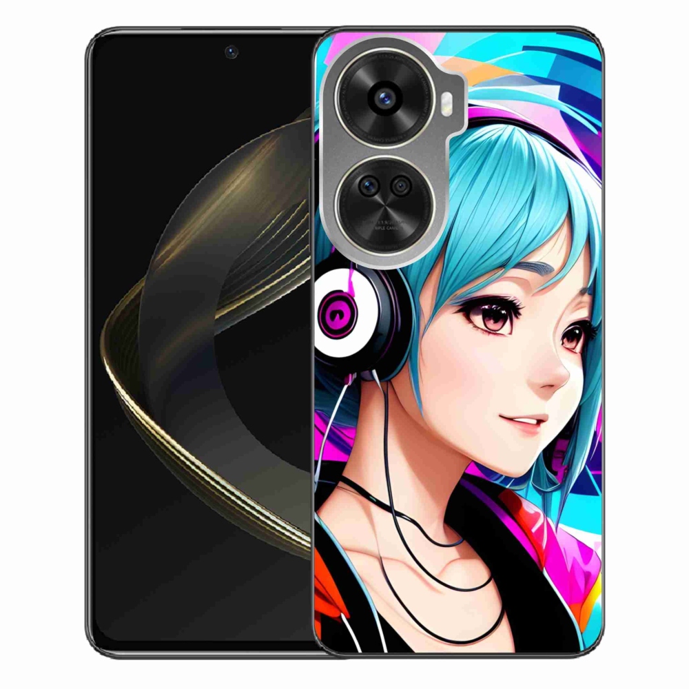 Gél borítás mmCase a Huawei Nova 12 SE-n - lány fejhallgatóval