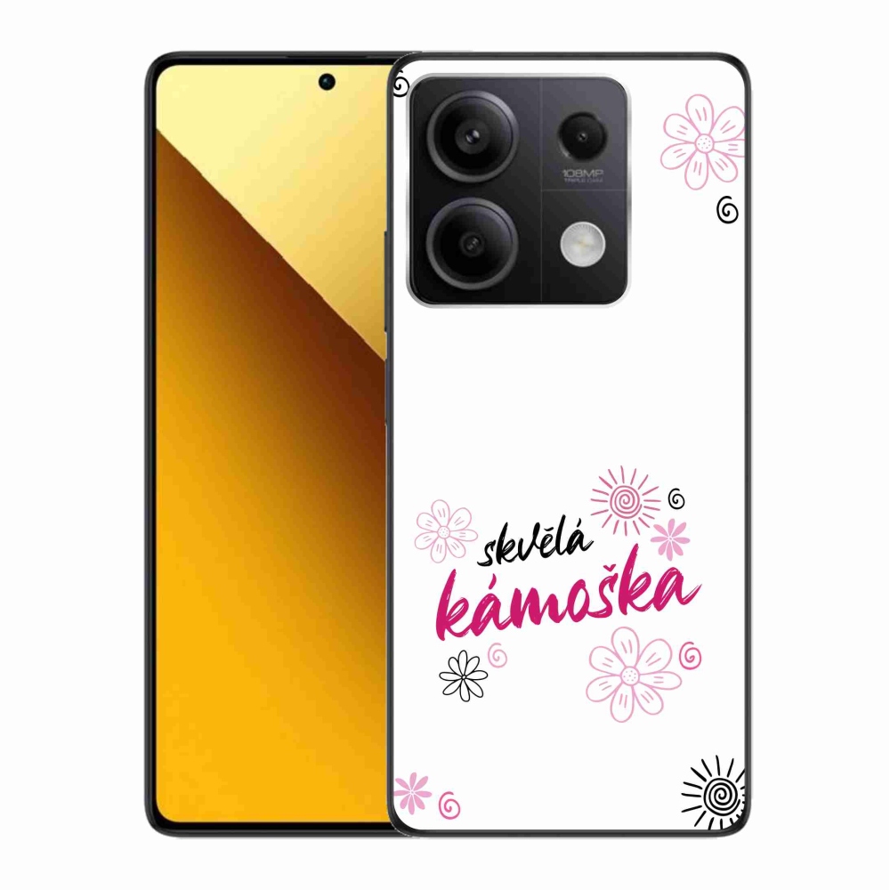 Gél borító mmCase a Xiaomi Redmi Note 13 5G - nagyszerű haver fehér háttérrel