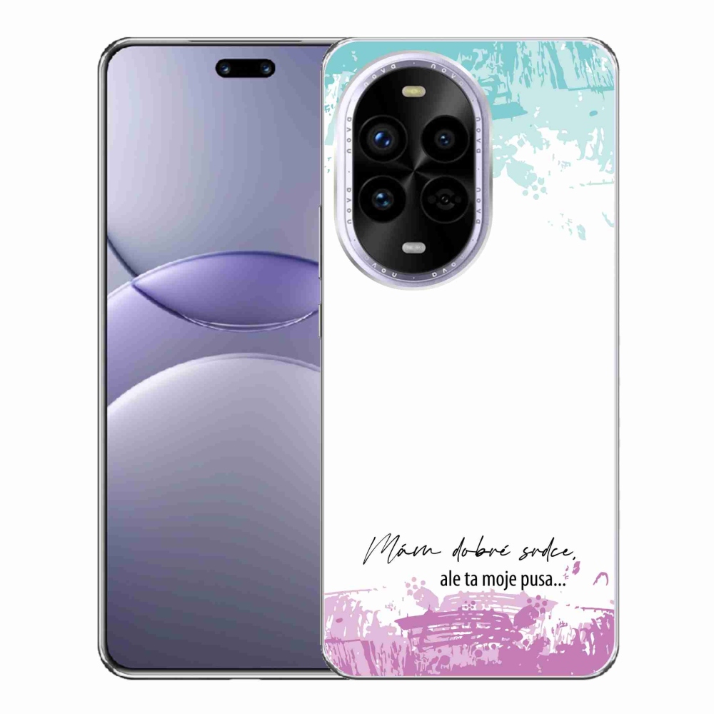 Gél borító mmCase a Huawei Nova 13 Pro 5G készülékhez - vicces szöveg 3 fehér háttérrel